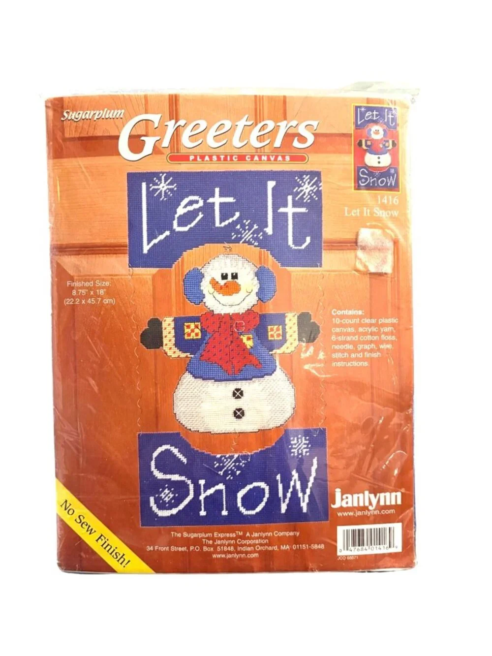 Janlynn Sugarplum Greeters Let It Snow Plastic Canvas Kit #1416 8.75